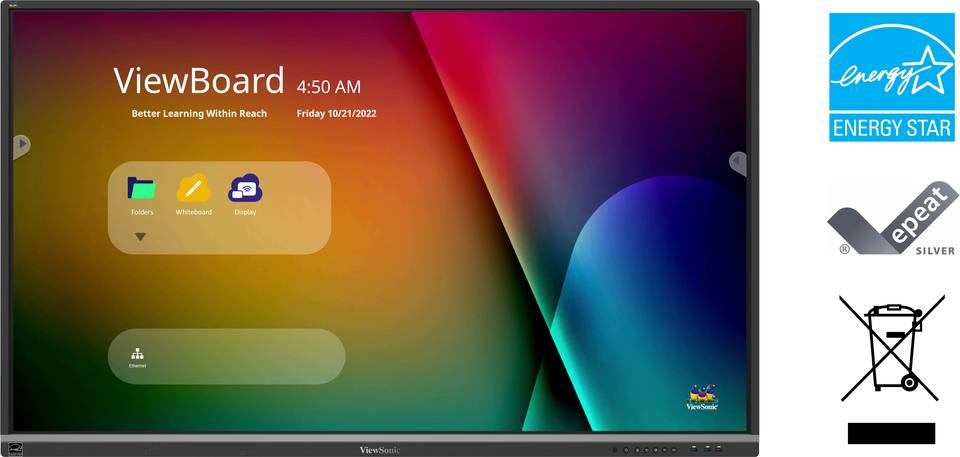 ViewBoard IFP6550-5F ViewBoard® 65” 4K Interactive Display